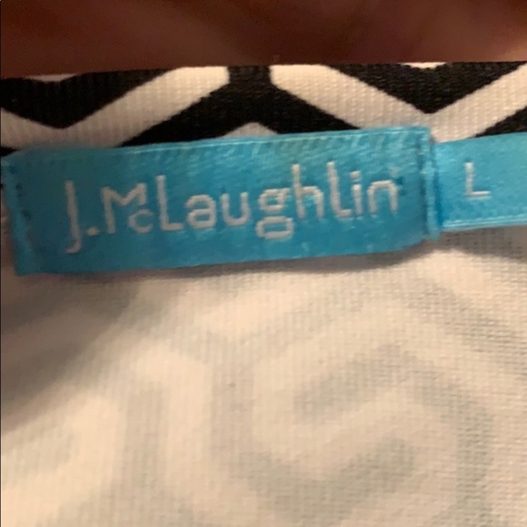 J. McLaughlin Catalina Cloth Black & White Print L - Picture 5 of 6